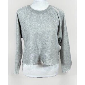 RE/DONE Sweatshirt Small Gray Heather Cut Flare Sleeve crew pullover Cottage